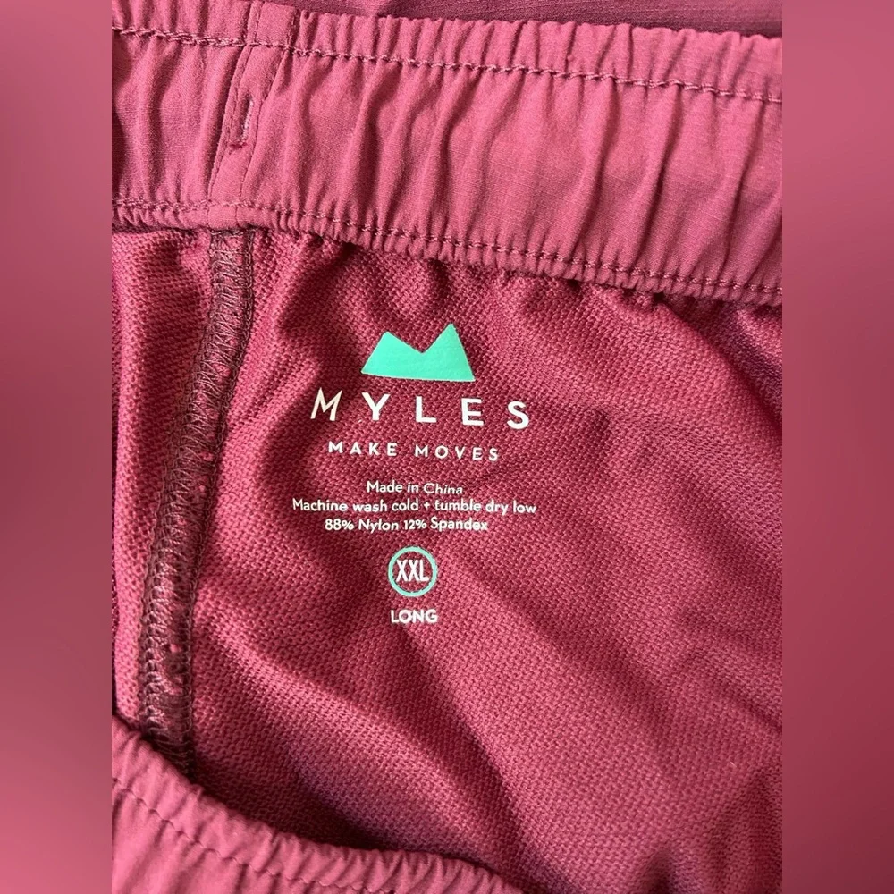 MYLES SIZE XXl men’s shorts Everyday Short‎ burgundy